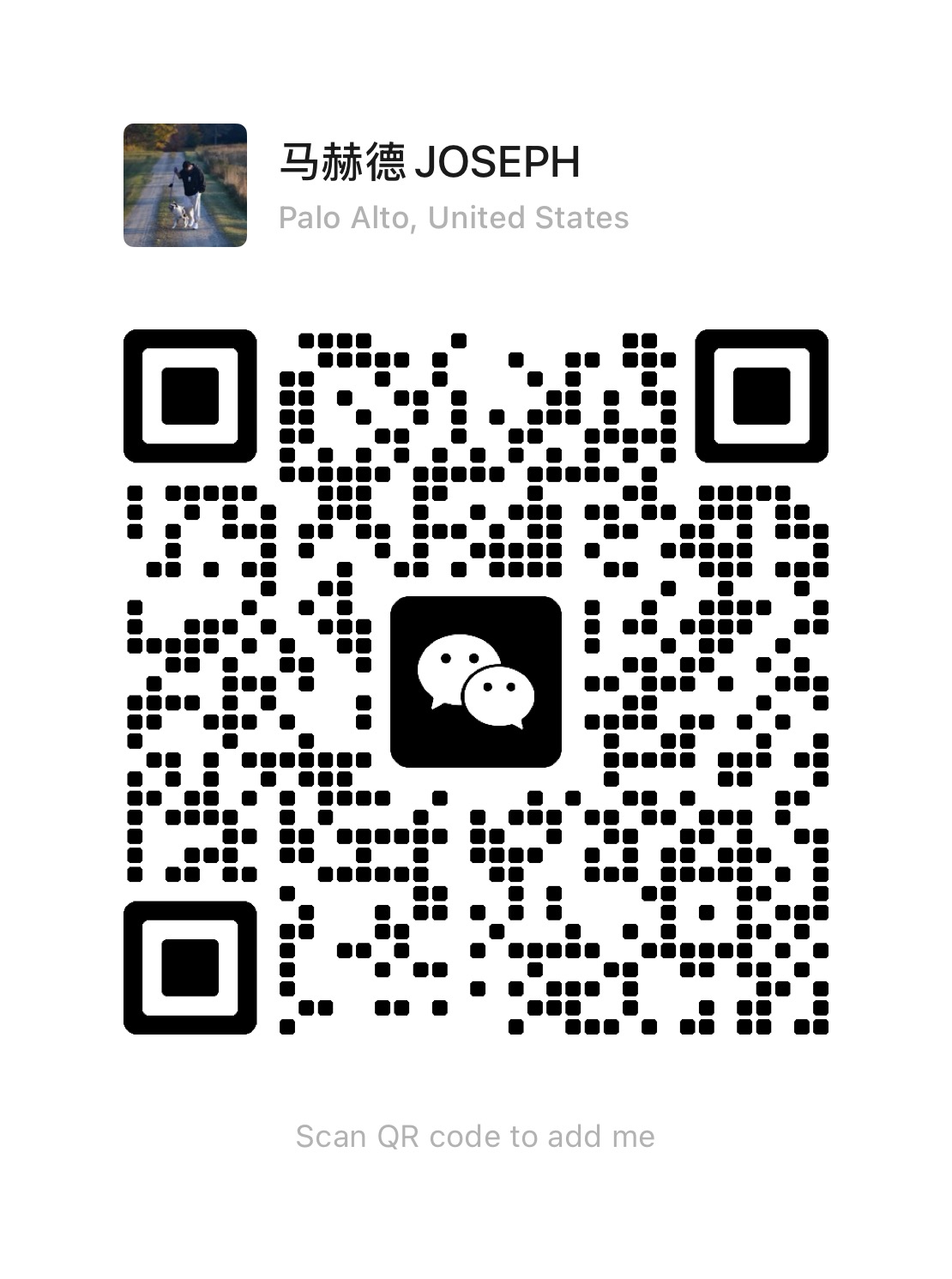 WeChat QR code for Joseph Ma